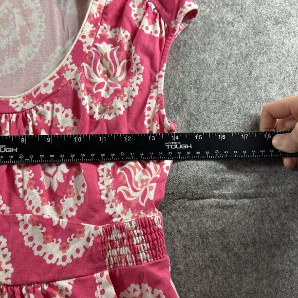 Boden Weekend Jersey Dress Womens 4 Pink Floral Stretch Vacation Beach - Picture 3 of 8